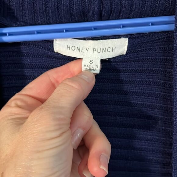 HONEY Punch Judee Ribbed Hooded Cardigan - Picture 2 of 5